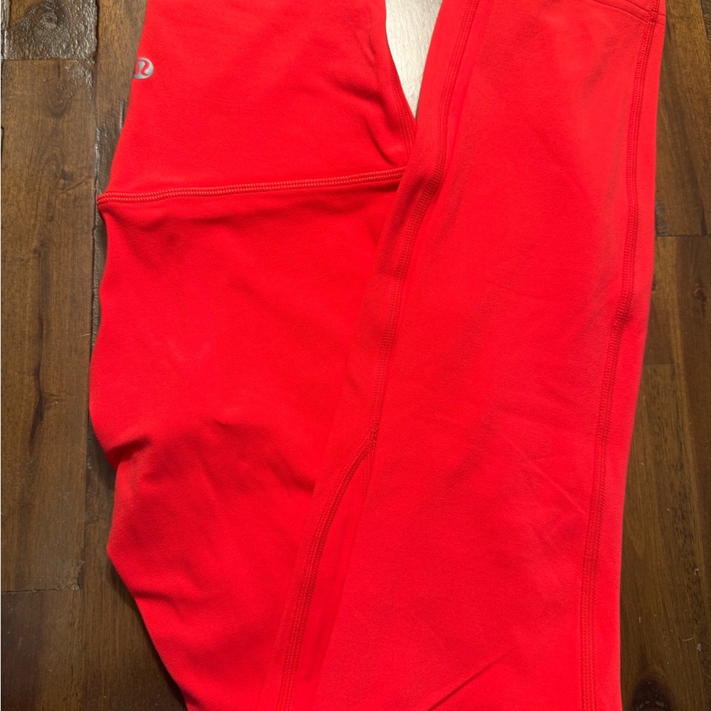 lululemon align pant bright Red 2 altered defect